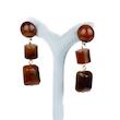 گوشواره رزینی، آویزی، طرح مرمر، کد: A0148