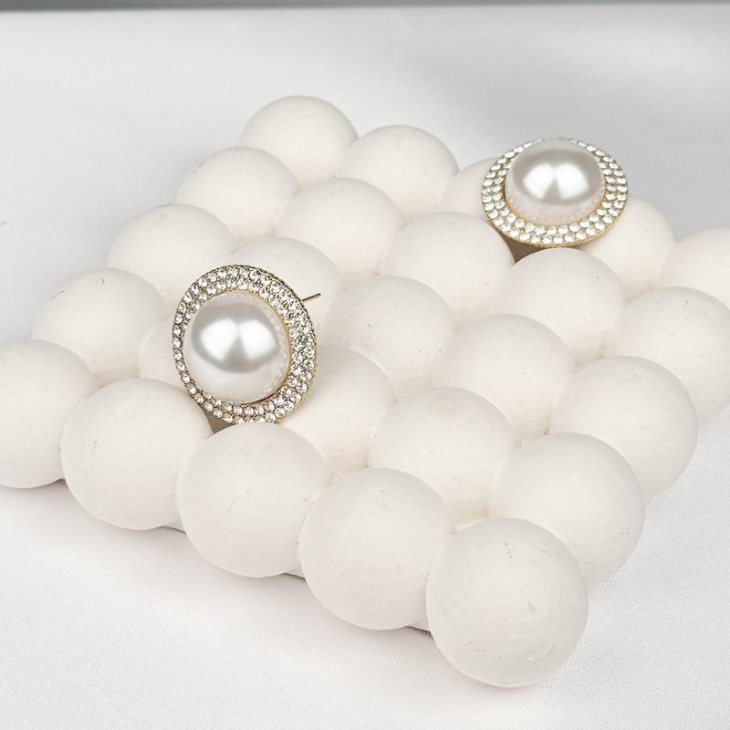 گوشواره مجلسی، مروارید درشت، نگین‌دار، کد:A0154