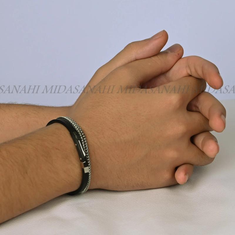 دستبند چرم مردانه