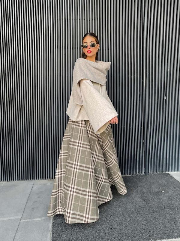 دامن فوتر چهارخونه