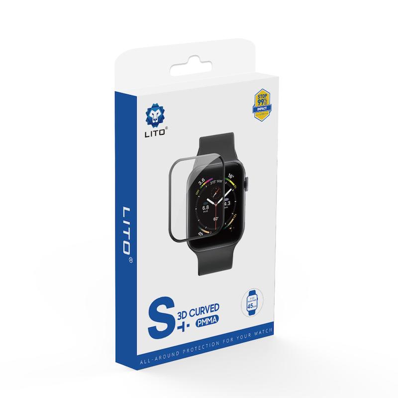 محافظ صفحه نمایش اپل واچ برند لیتو Lito S+ 3D Curve مناسب برای سایز های 45 و 41