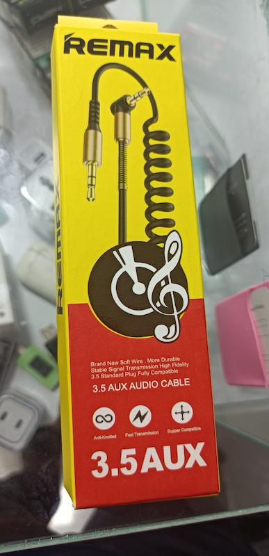کابل AUX به  AUX برند REMAX طول کابل 1.8 متر فنری