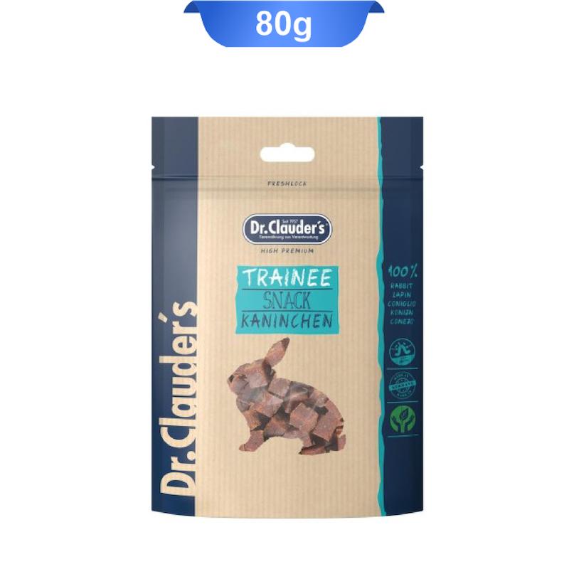 تشویقی سگ دکتر کلادرز مدل مربعی طعم گوشت خرگوش وزن 80 گرم Dr.Clauder’s Trainee Snack Kaninchen