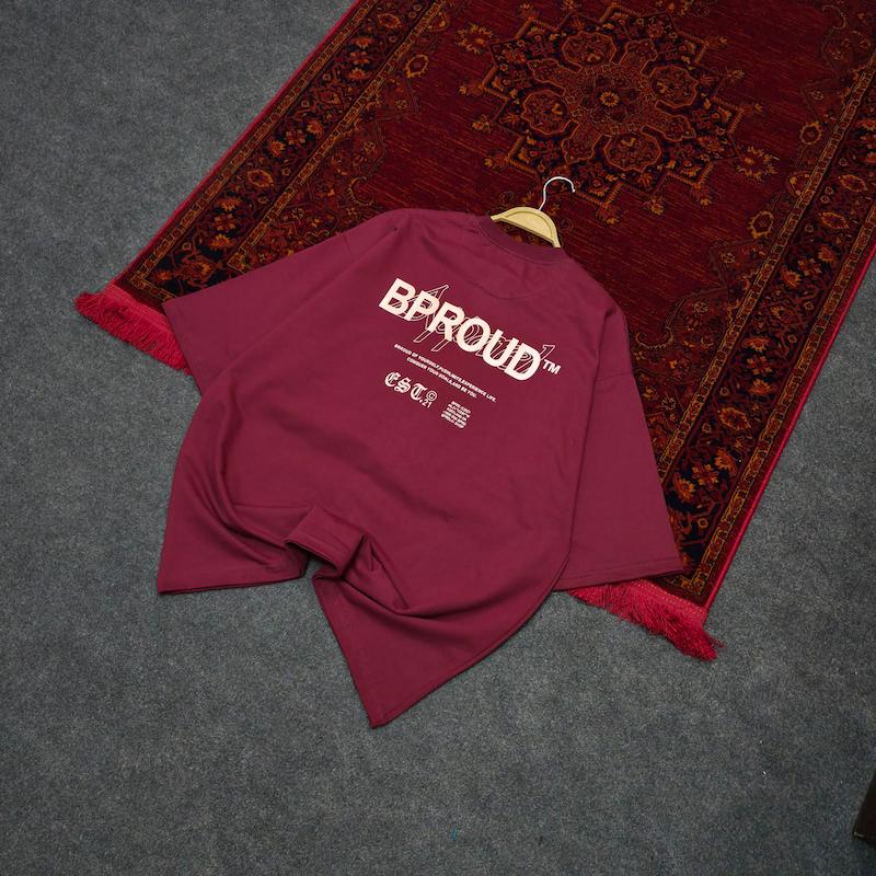 تیشرت دورس دو نخ طرح BPROUD (قیمت ۵۹۰)