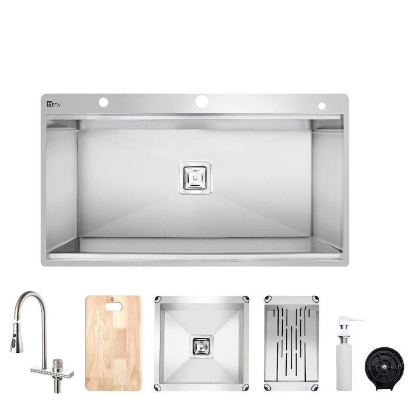 سینک استیل توکار برند متا META مدل M90P