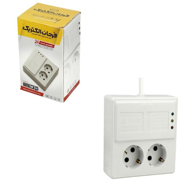 محافظ برق یخچال و فریزر ۲ خانه ارت دار فرحان الکتریک با کابل 1/8