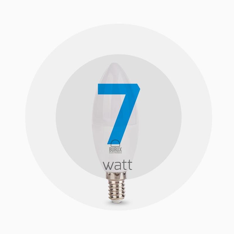 لامپ LED شمعی 7 وات پایه E14 بروکس مهتابی