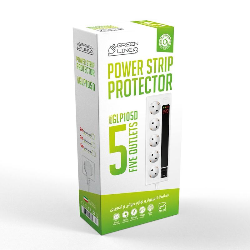 محافظ برق گرین لاین 5متری مدل GLP-105D-2