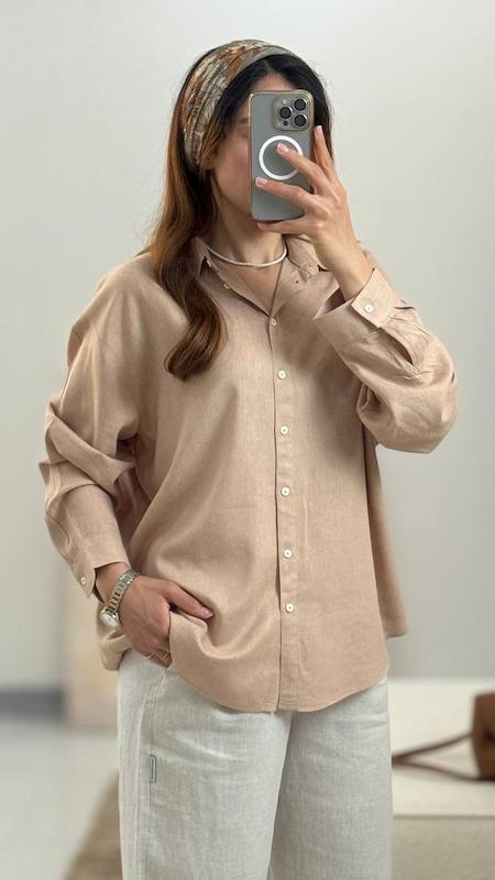 Linen polo shirt 