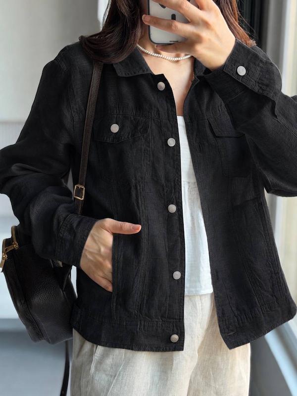 Black linen jacket 