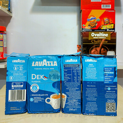 قهوه لاوازا مدل Dek Classico مقدار ۲۵۰ گرم ا Dek Classico Lavazza coffee 250 grams 