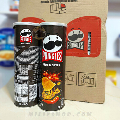 چیپس پرینگلز با طعم تند هات اسپایسی 165 گرمی | Hot & Spicy Pringles