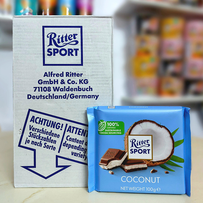 شکلات نارگیل(Coconut)ریتر اسپرت 100 گرم اصل آلمان پک 1 عددی