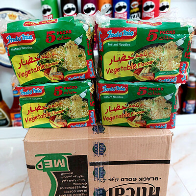 نودل اندومی Indomie نودلز فوری با طعم سبزیجات بسته 5 عددی در 75گرمی