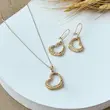 نیم ست طلا زنانه رویال طرح فیوژن قلب کد MT1439