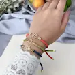دستبند طلا زنانه مدل آسانسوری طرح ستاره کد MT1487