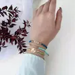 دستبند طلا زنانه مدل آسانسوری طرح خورشیدی کد MT1505