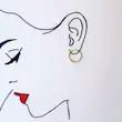 گوشواره طلا زنانه حلقه‌ای کد MT1703
