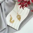 آویز گردنبند طلا زنانه طرح طاووس کد MT1797