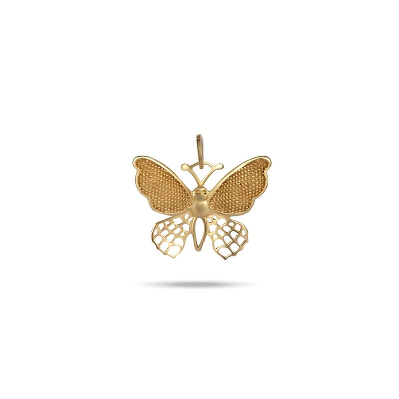 آویز گردنبند طلا زنانه طرح پروانه کد MT1853