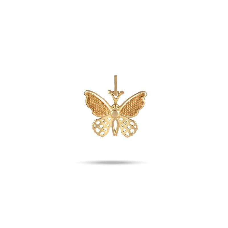 آویز گردنبند طلا زنانه طرح پروانه کد MT1854