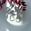 گوشواره طلا زنانه حلقه ای کد MT1850