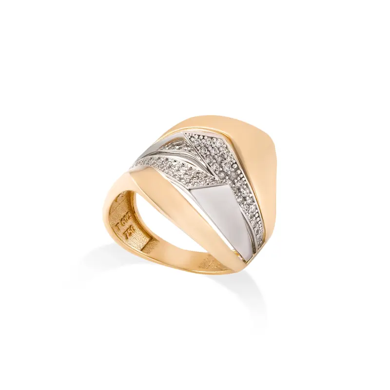 انگشتر طلا زنانه نگین دار طرح فانتزی کد MT1943