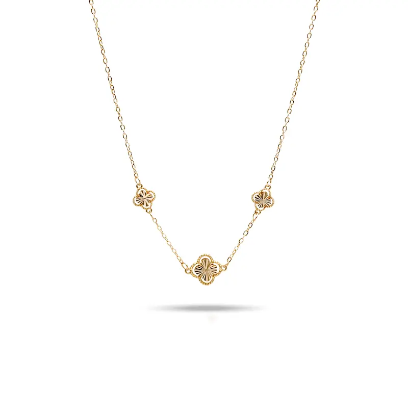 گردنبند طلا زنانه طرح ونکلیف کد MT1917