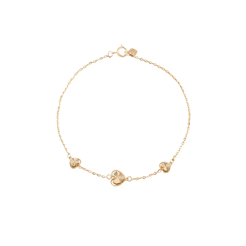 دستبند طلا زنانه زنجیری طرح ونکلیف کد MT1919