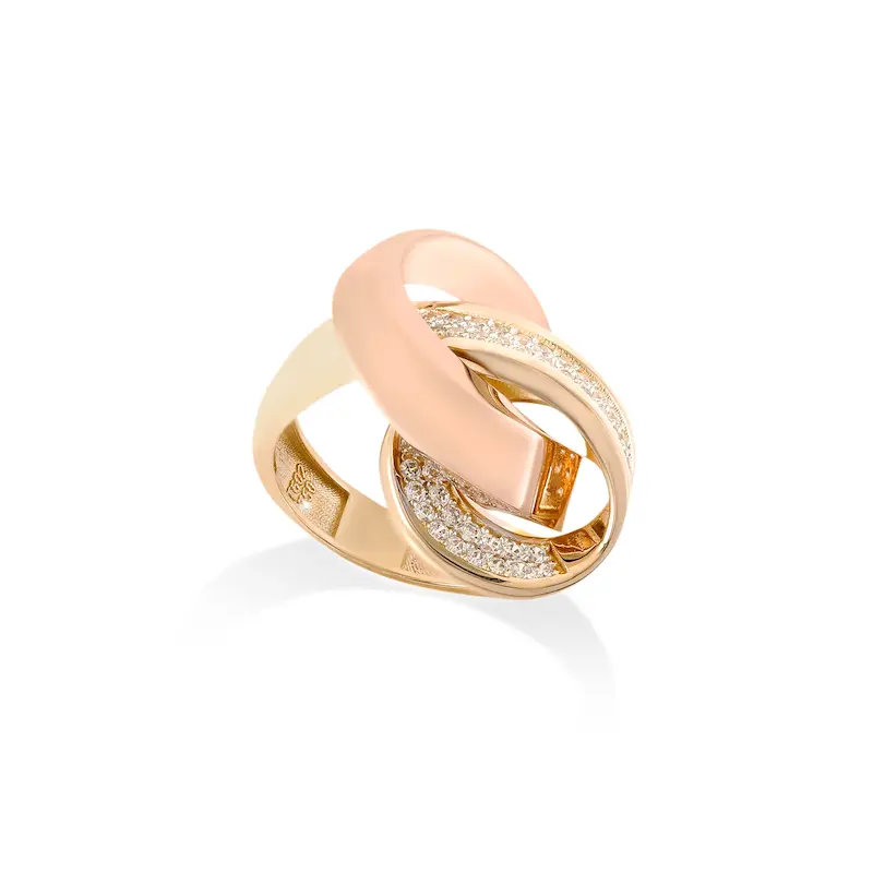 انگشتر طلا زنانه نگین دار طرح فانتزی کد MT1940