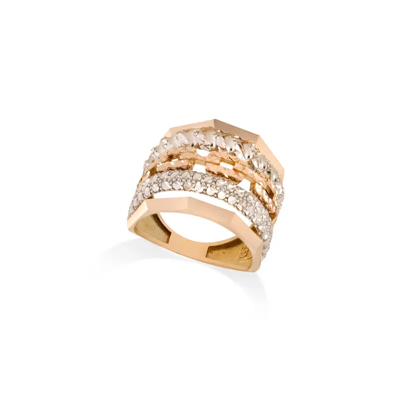 انگشتر طلا زنانه نگین دار طرح فانتزی کد MT1944