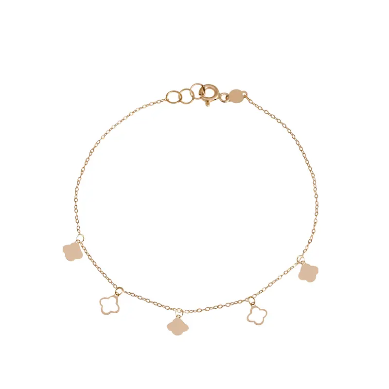 دستبند طلا زنانه زنجیری طرح ونکیلیف کد MT2129