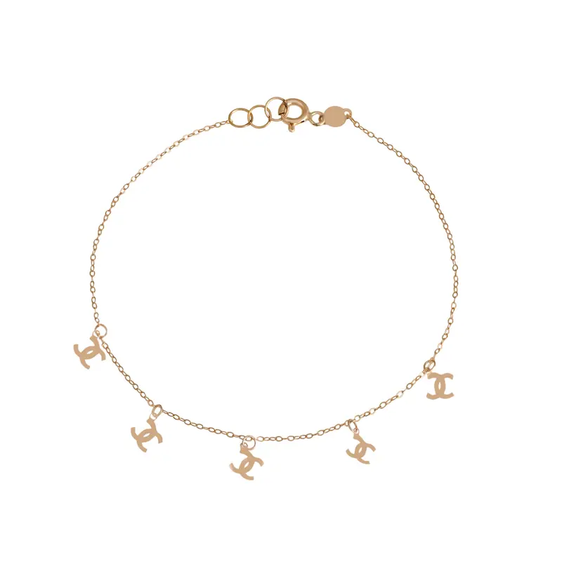 دستبند طلا زنانه زنجیری طرح شانل کد MT2138