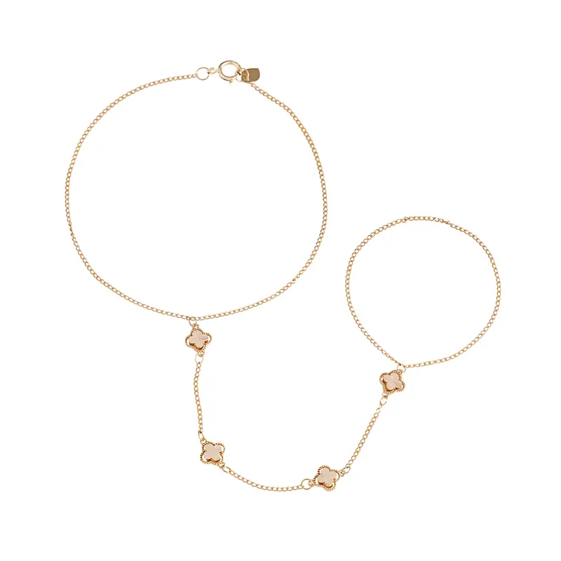 دستبند طلا زنانه جانا طرح ونکلیف کد MT1924