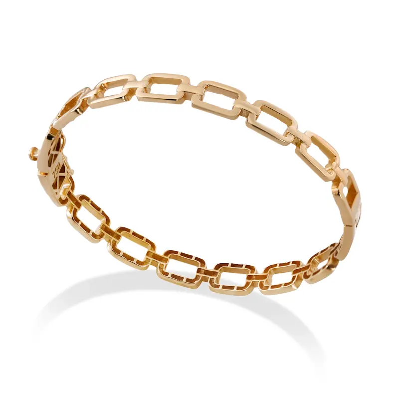 دستبند طلا زنانه طرح متصل کد MT1956