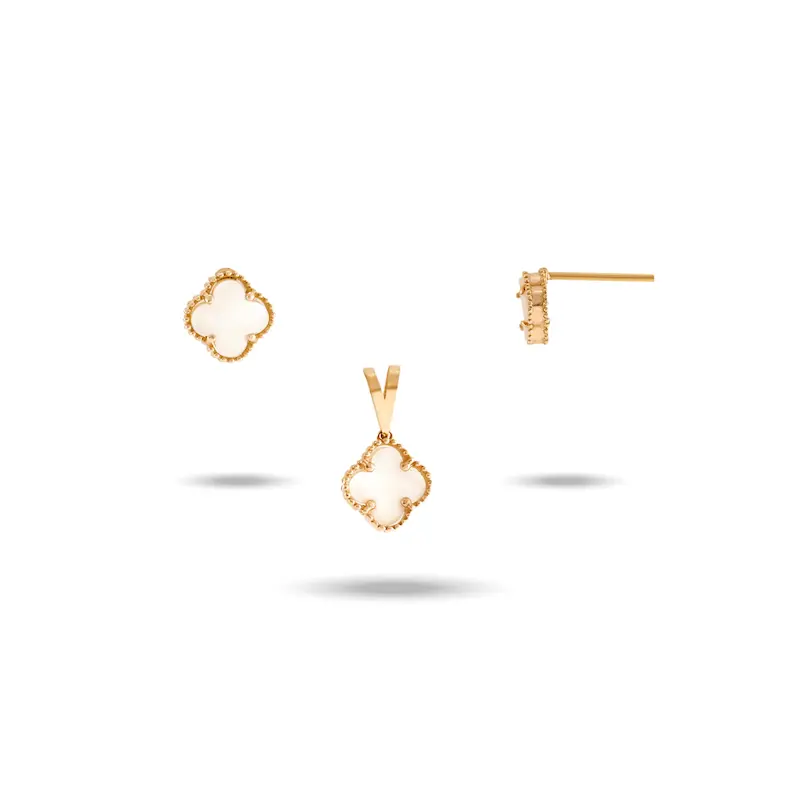 نیم ست طلا زنانه طرح ونکلیف کد MT2119