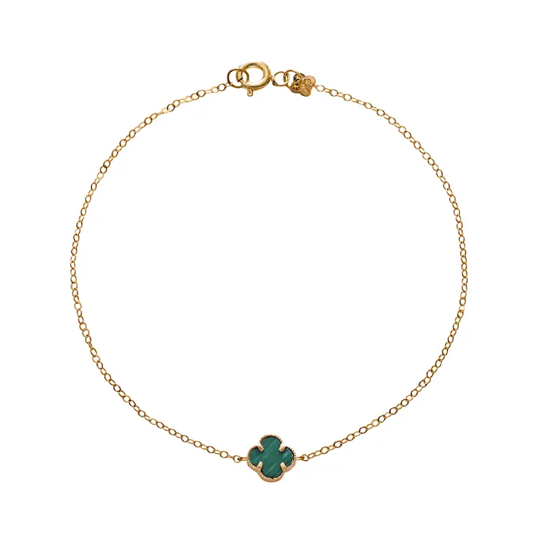 دستبند طلا زنانه زنجیری طرح ونکلیف کد MT2123