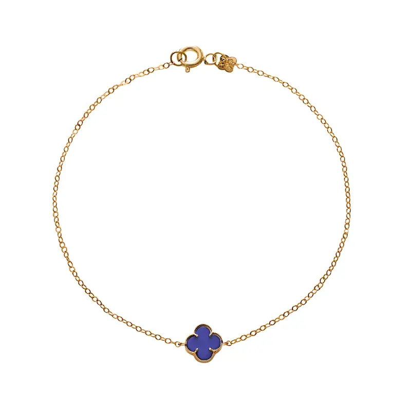 دستبند طلا زنانه زنجیری طرح ونکلیف کد MT2125