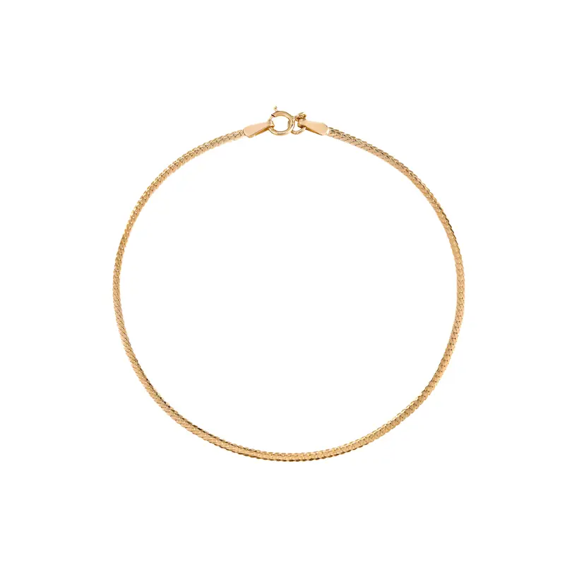 دستبند طلا زنانه زنجیری طرح پوست ماری کد MT1965