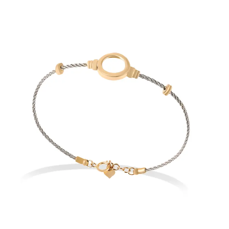 دستبند طلا زنانه تیفانی فرد طرح دایره کد MT1900