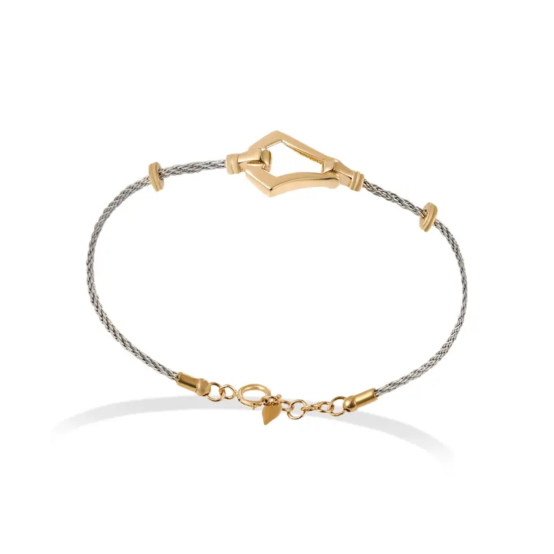 دستبند طلا زنانه تیفانی فرد طرح امگا کد MT1901