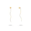 گوشواره طلا زنانه بخیه ای طرح توپی کد MT2267