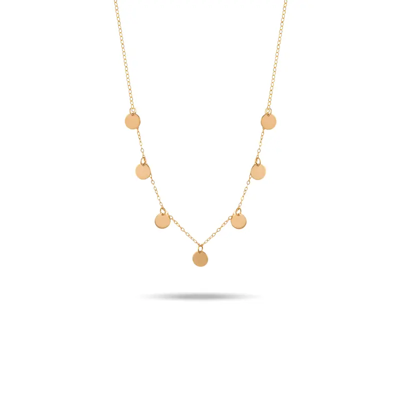 گردنبند طلا زنانه طرح متصل کد MT2212