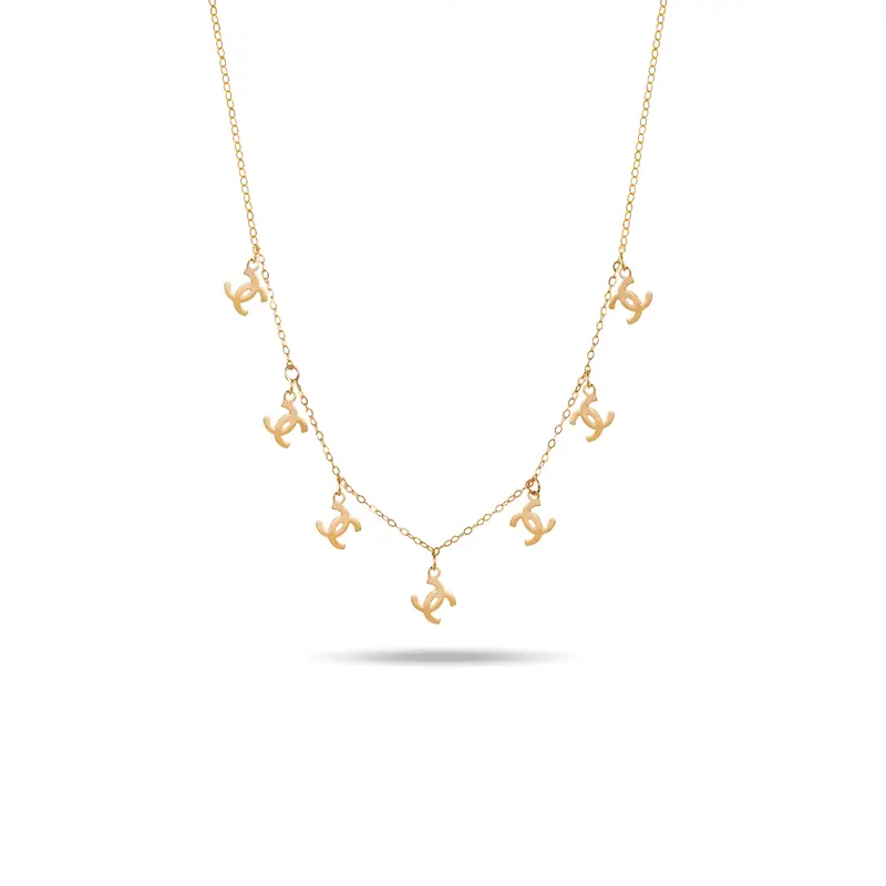 گردنبند طلا زنانه متصل طرح شنل کد MT2213