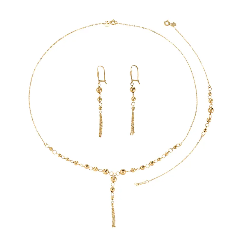 سرویس طلا زنانه طرح توپی کد MT2163