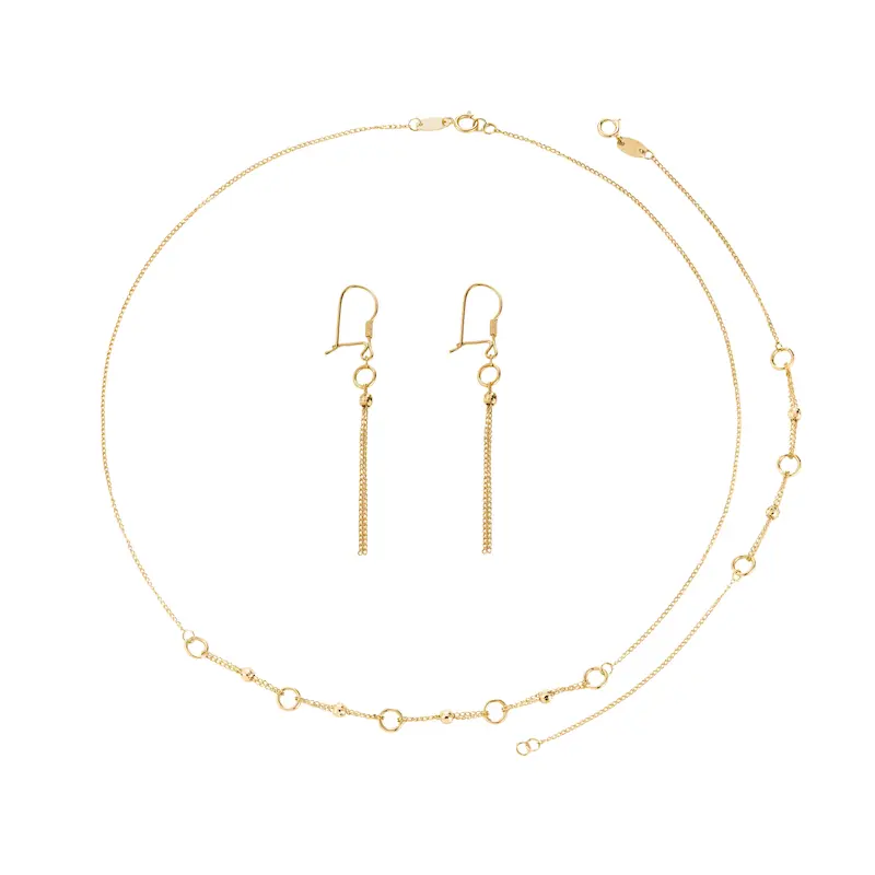 سرویس طلا زنانه طرح فانتزی کد MT2168