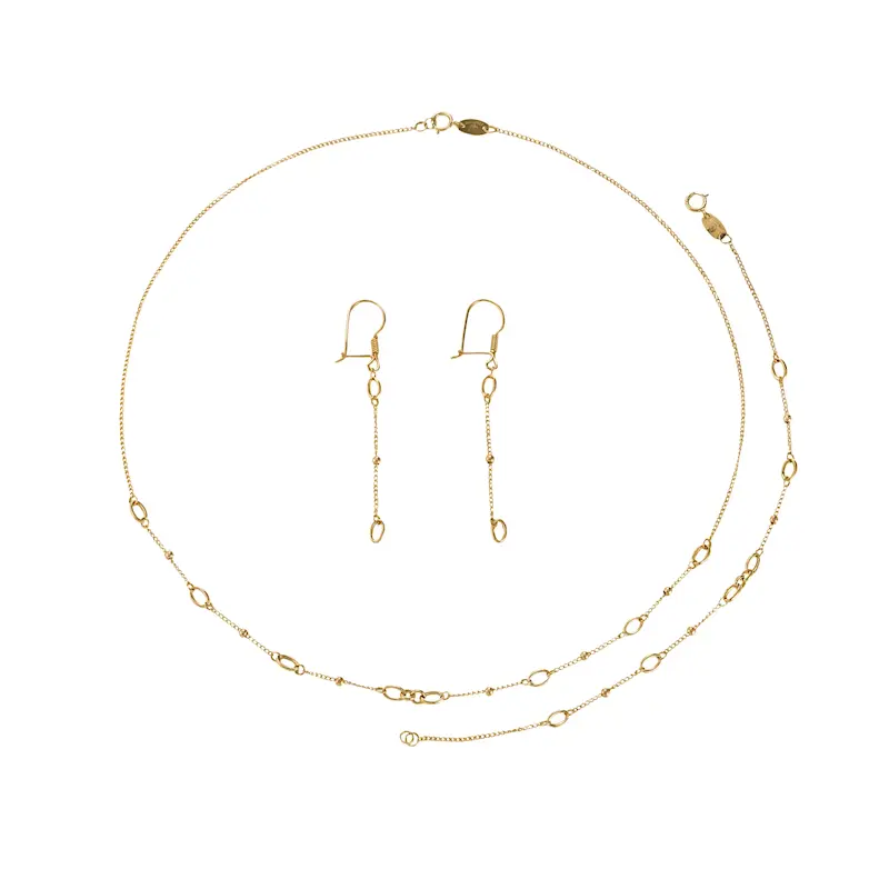 سرویس طلا زنانه طرح فانتزی کد MT2169