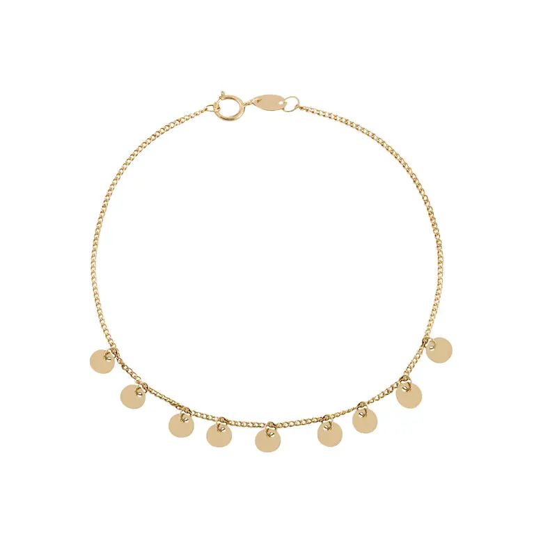 دستبند طلا زنانه طرح پولکی کد MT2319