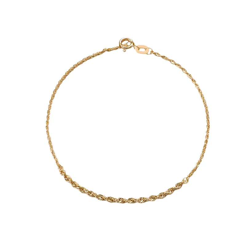 دستبند طلا زنانه زنجیری طرح طنابی کد MT2359