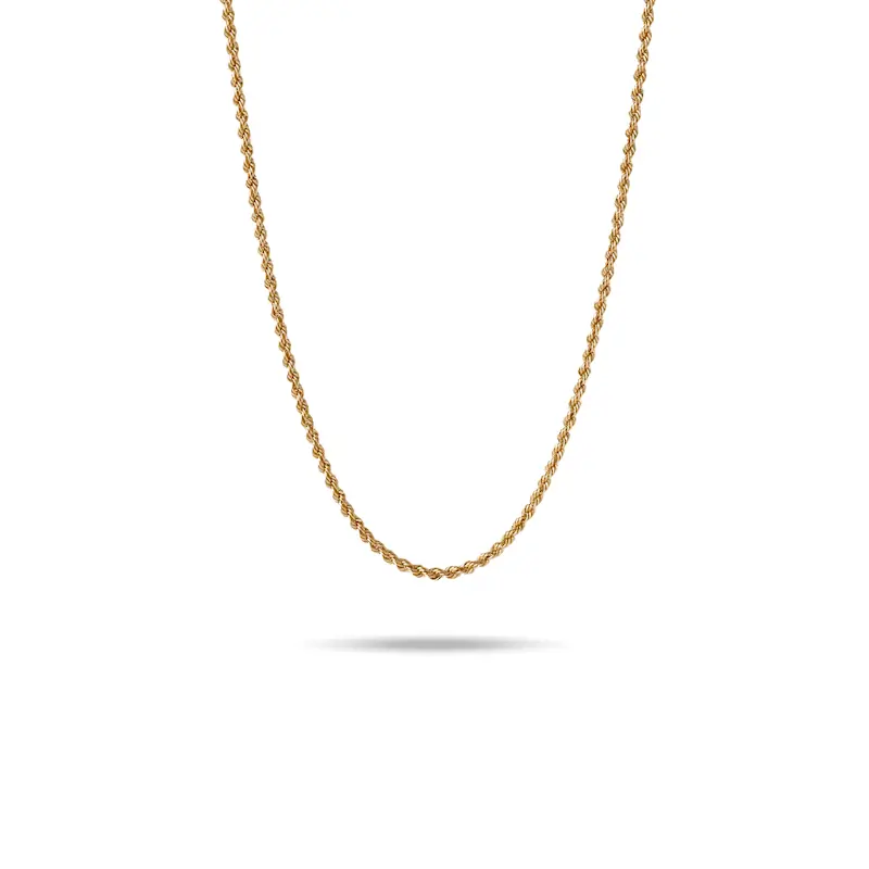 گردنبند طلا زنانه طرح طنابی کد MT2363